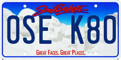 SD license plate 0SEK80
