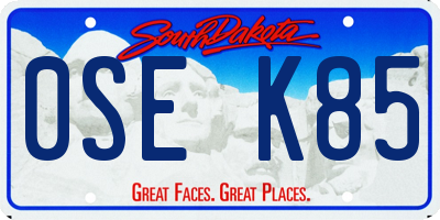 SD license plate 0SEK85