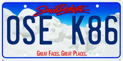 SD license plate 0SEK86