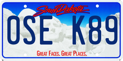 SD license plate 0SEK89