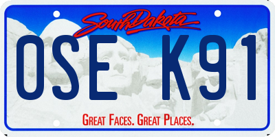 SD license plate 0SEK91
