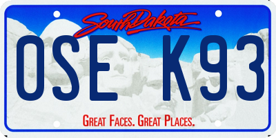 SD license plate 0SEK93