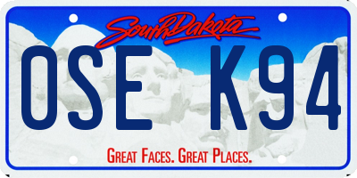 SD license plate 0SEK94