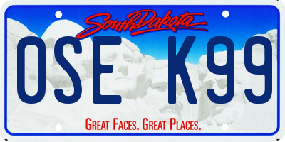 SD license plate 0SEK99