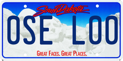SD license plate 0SEL00