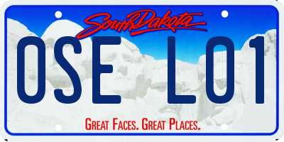 SD license plate 0SEL01