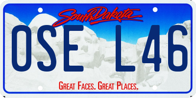 SD license plate 0SEL46