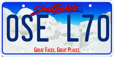 SD license plate 0SEL70