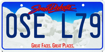 SD license plate 0SEL79