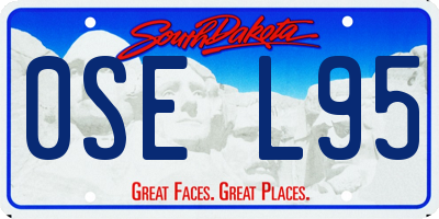SD license plate 0SEL95