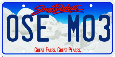 SD license plate 0SEM03