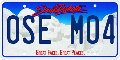 SD license plate 0SEM04