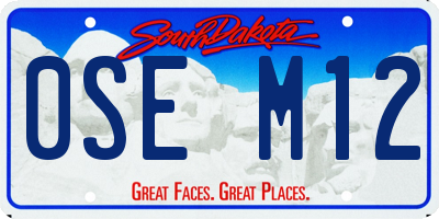 SD license plate 0SEM12