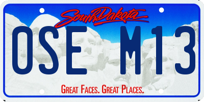 SD license plate 0SEM13
