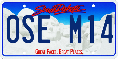 SD license plate 0SEM14