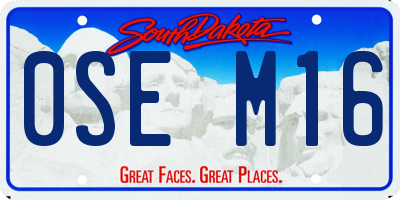 SD license plate 0SEM16