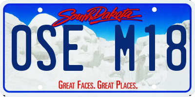 SD license plate 0SEM18