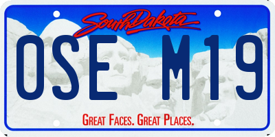 SD license plate 0SEM19