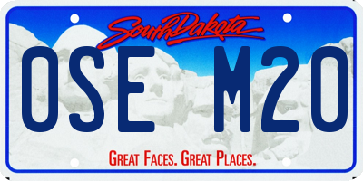 SD license plate 0SEM20