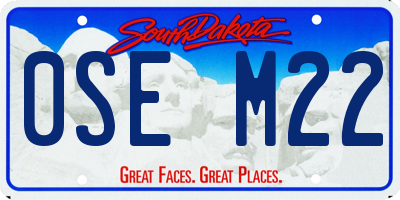 SD license plate 0SEM22