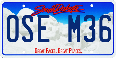 SD license plate 0SEM36