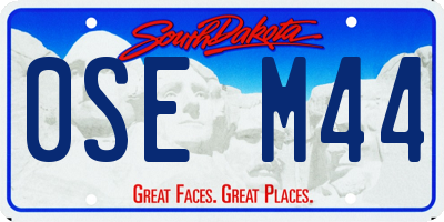 SD license plate 0SEM44