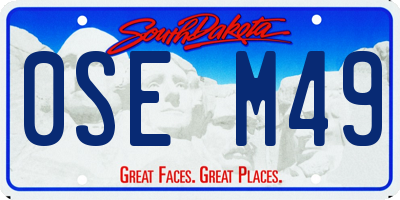 SD license plate 0SEM49