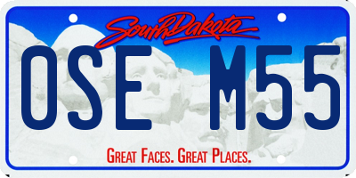 SD license plate 0SEM55