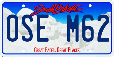 SD license plate 0SEM62
