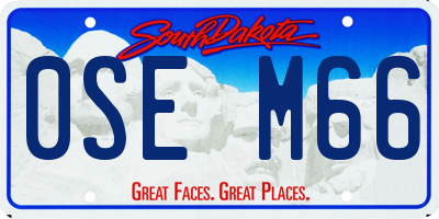 SD license plate 0SEM66
