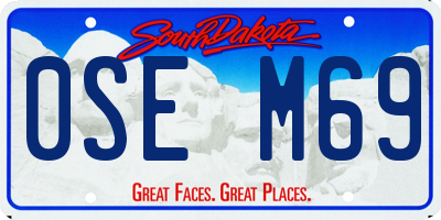 SD license plate 0SEM69