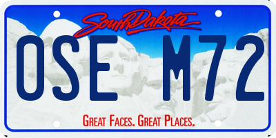 SD license plate 0SEM72