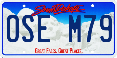 SD license plate 0SEM79