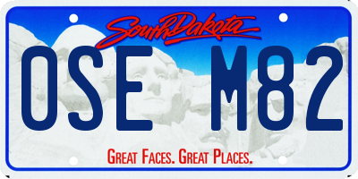 SD license plate 0SEM82