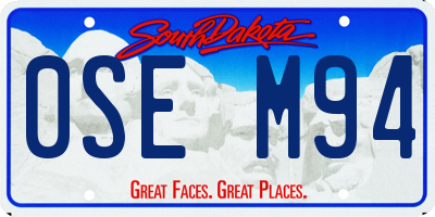SD license plate 0SEM94