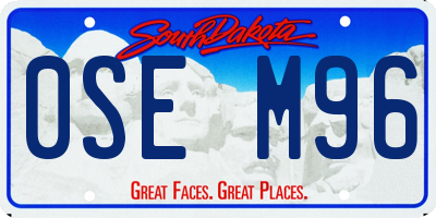 SD license plate 0SEM96