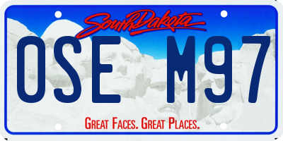 SD license plate 0SEM97