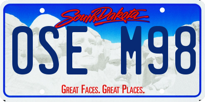 SD license plate 0SEM98