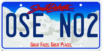 SD license plate 0SEN02