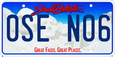 SD license plate 0SEN06