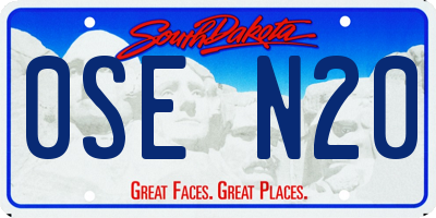 SD license plate 0SEN20