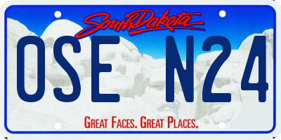 SD license plate 0SEN24