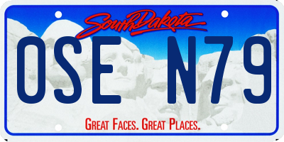 SD license plate 0SEN79