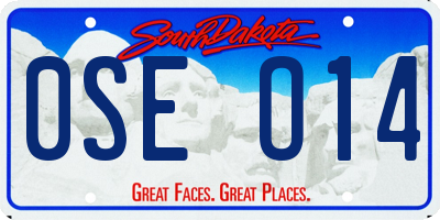 SD license plate 0SEO14
