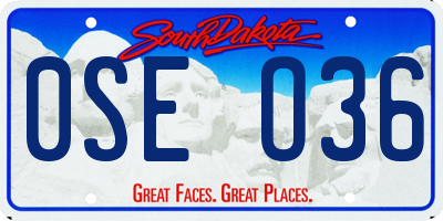 SD license plate 0SEO36