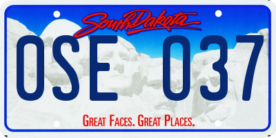 SD license plate 0SEO37