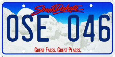 SD license plate 0SEO46