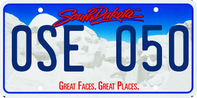 SD license plate 0SEO50