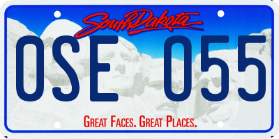SD license plate 0SEO55