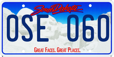 SD license plate 0SEO60